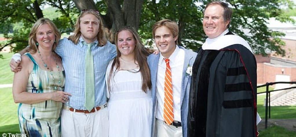 Image of Bill Belichick and his kids