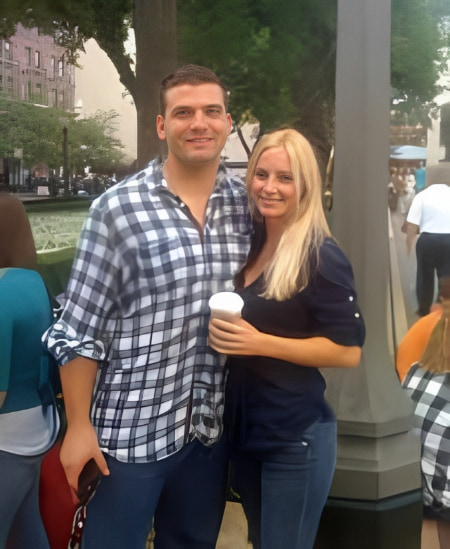 Image of Joey Votto with his partner, Jeanne Paulus