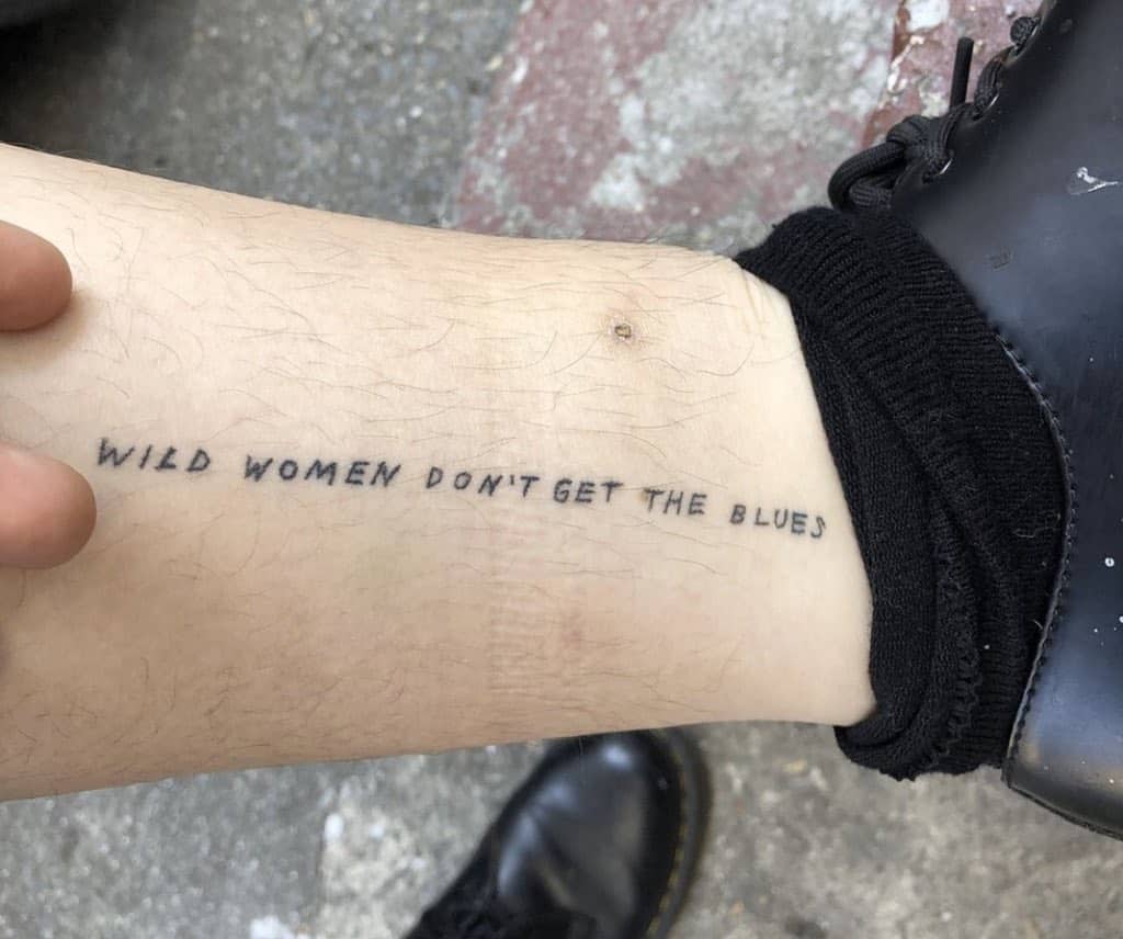 Image of lyric tattoos of Mitski's fans
