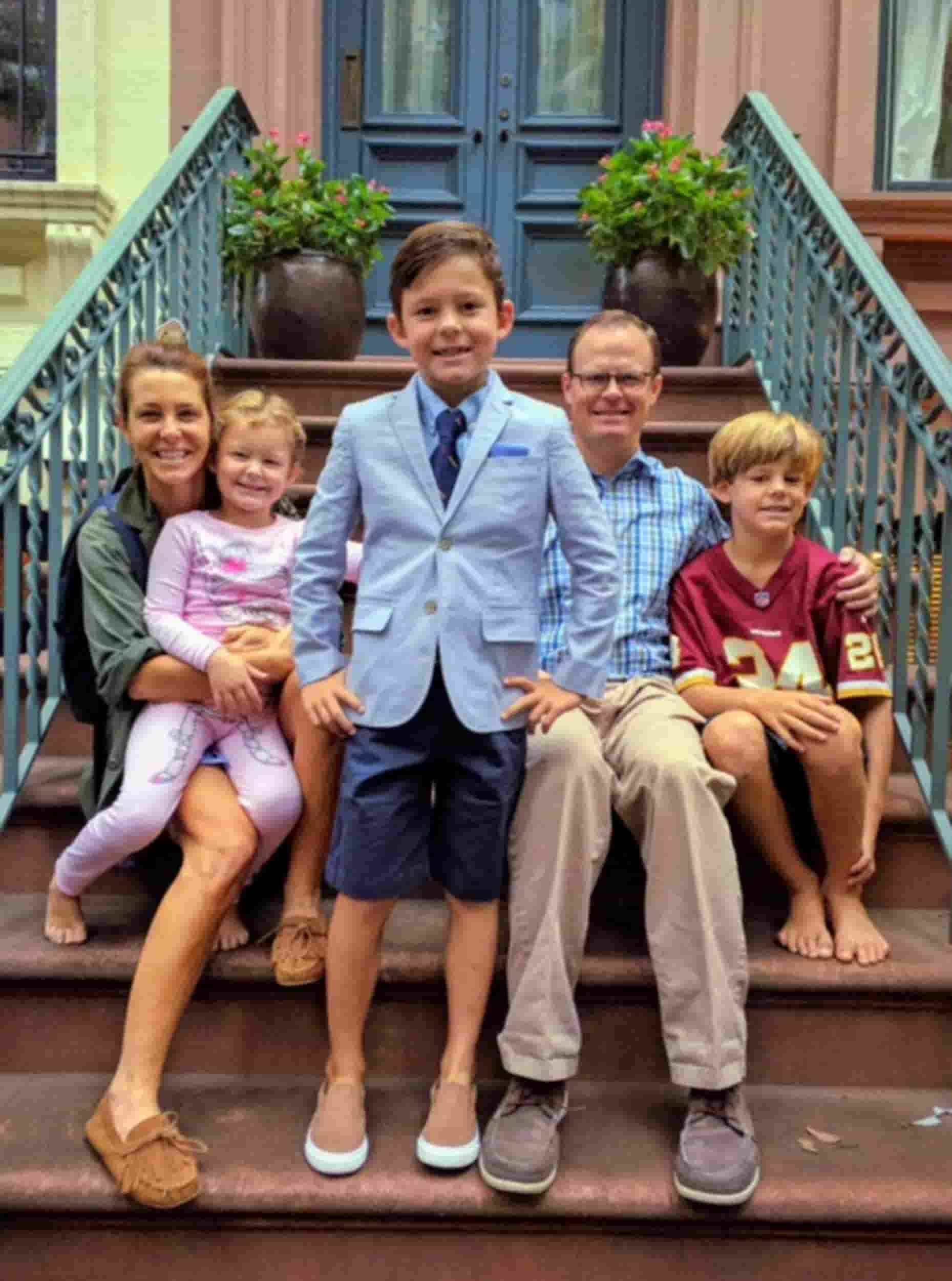 Image of Stephanie Ruhle and Andy Hubbard with their kids